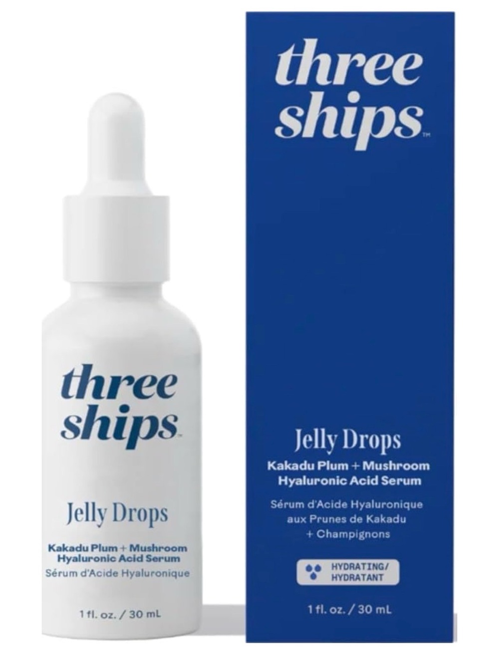 Three Ships - Jelly Drops Kakadu Plum + Mushroom HA Serum (1 fl oz | 30 mL)